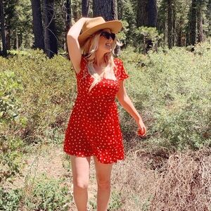 Show Me Your MuMu Floral Red Mini Dress